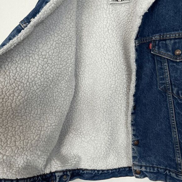 Levi's Vintage Sherpa Fleece Lined Snap Button Jacket Men's Size Large - Picture 8 of 10